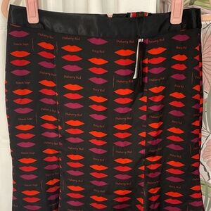 L'Wren Scott Banana Republic lip print skirt